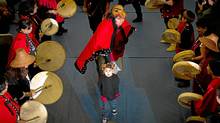 Members of the Haisla First Nation during a ceremony to open hearings for the Enbridge Northern Gateway Project in Kitimaat Village, B.C., in January. (DARRYL DYCK/DARRYL DYCK/THE CANADIAN PRESS)