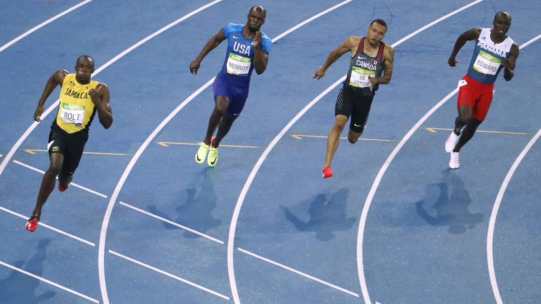 He run fast. Usain Bolt Andre de Grease.